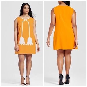 VICTORIA BECKHAM × Target Marigold Tulip Appliqué Mod Shift Dress 2X